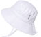 Jan & Jul Sombrero de Sol bebé 100% algodón con protección UV (Talla: 0-6 Meses, Blanco)