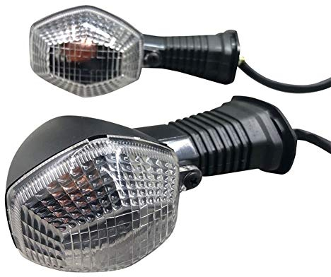 Without Brand KF-Turn, 1 Paar weiße Motorrad-Blinker, Blinklicht, für Suzuki GSF 600 650 1200 N/S Bandit 650 SFV Gladius GSX-R 750