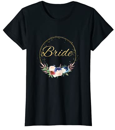 Damen JGA Junggesellinnenabschied Team Bride Blumenkranz T-Shirt