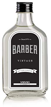 BARBER MARMARA VINTAGE Aftershave Splash Herren 200ml im Glas Flacon Duftwasser Rasierwasser Männer, Erfrischt kühlt langanhaltender Duft Herren 70% Alkohol