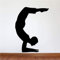 Yoga Studio Vinyl Wall Sticker Yoga Gym Wall Sticker Yoga Pose Silhouette Waterproof Removable Decorative Wall Sticker 57 * 76Cm