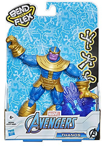 Avengers E8344 Marvel Bend and Flex Action, 6-Inch Flexible Thanos Figure, Includes Accessory, Ages 4 and Up, Multicolor