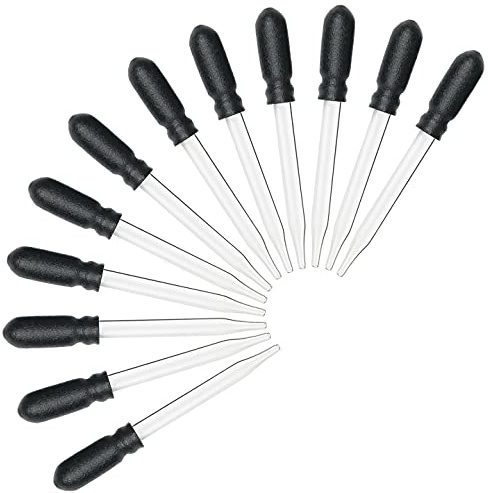 EZY DOSE Ear and Eye Medicine Dropper for Liquid Essential Oils 1ml Capacity Glass, 12 Count, Made in The USA