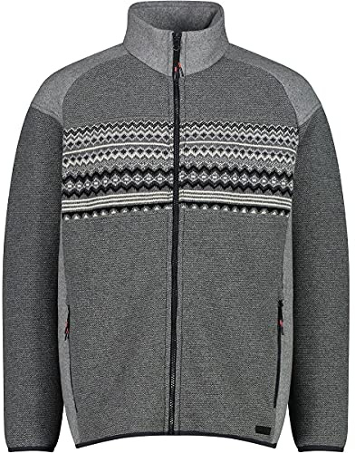 CMP Herren Bonded wooltech Jacket Turtleneck Jacke, Rauchmel-schwarz, 52
