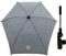 Altabebe Universal Sonnenschirm (AL7006-30) Sonnenschutz für Kinderwagen & Buggy - UV Schutz 50+ / 70 cm - Biegsamer Schirm mit Universalhalterung für Rund- und Ovalrohre - Farbe: Melange Dunkelgrau