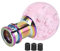Les-Theresa Schaltknauf Rosa, Universal Manueller Schaltknauf Acrylic Schaltknauf Kopf Schaltknauf Shifter mit 3 Gewindeadaptern, für Fahrzeuge mit Universal Schaltgetriebe