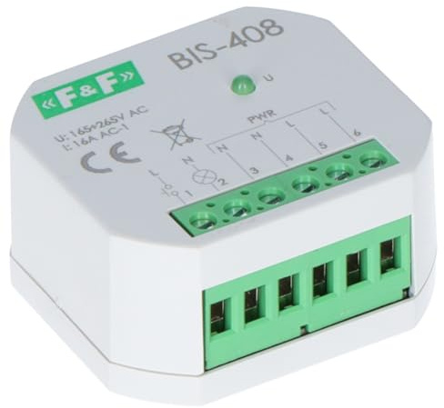 Relais bistabil 1Z 16A 230V AC BIS-408 f&f 5908312598282
