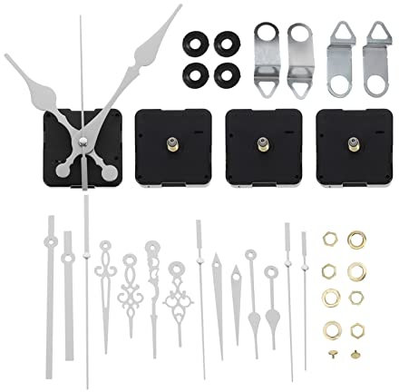 Operitacx Quarz-Uhrwerk-Mechanismus-Set Uhrwerk mit Zeiger: 4-teiliges DIY-Uhrwerk-Mechanismus mit 16 Zeigern, Zeigern, Uhr-Motor-Kit f¨¹r Reparatur-Ersatz