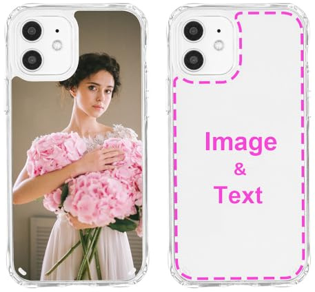 MXCUSTOM Personalised Phone Case for Apple iPhone 11 | Customised with Photo Image Text Picture Design Shockproof Make Your Own Phone [Soft Cushion Bumper+Hard PC Back] (P1)