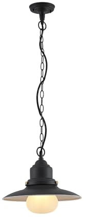 Lindby Außenleuchte Roisin (spritzwassergeschützt (Maritim) in Alu aus Metall (1 flammig, E27) - Pendelleuchte außen