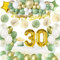 30 Geburtstag Deko Frauen,Geburtstagsdeko 30 Männer,Grüne Deko 30 Geburtstag mit Avocado Grüne Luftballons,Happy Birthday Banner,Kuchen Topper,Tischdecken,Pompoms für Mann Frau 30. Geburtstag Deko