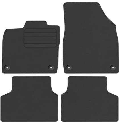 Premium Velourmattenset für Cupra Born ab Bj. 2021 PREM ANTHRAZIT runde Befestigungen Mit Absatzschoner Passform Neu Veloursfussmatten Automatten