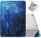 MoKo Hülle Kompatibel mit Neu iPad 9./8./7. Generation (2021/2020/2019), iPad 10,2 Zoll Hülle mit Ständer, TPU Transluzent Matt Rückseite Cover mit Auto Schlaf/Aufwach Funktion, Blau Sterne