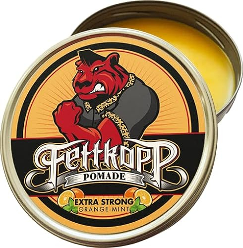 FETTKOPP POMADE Extra Strong CLASSIC - Orange/Minze - heavy hold (51g)