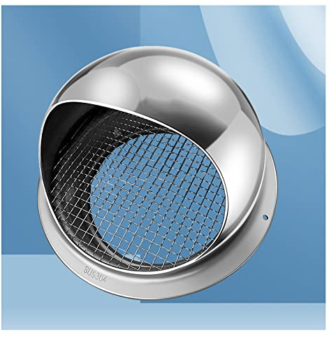 Cubierta de ventilación de Rejilla Redonda, Campana extractora de Salida de ventilación de Pared para Cocina y baño, Rejillas de ventilación Redondas de Acero Inoxidable Grueso, Salida de ventilación