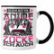 Trendation - Anime und Zocken Tasse Geschenk Mädchen Anime-Fans Gamergirl Spruch (Schwarz)
