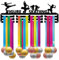 CREATCABIN Eiskunstlauf-Medaillenhalter Sportmedaillen-Display Wandhalterung Aufhänger Dekoration Edelstahl Auszeichnung Für Die Aufbewahrung Abzeichen Skater Sportler Über 60 Medaille 40x15cm