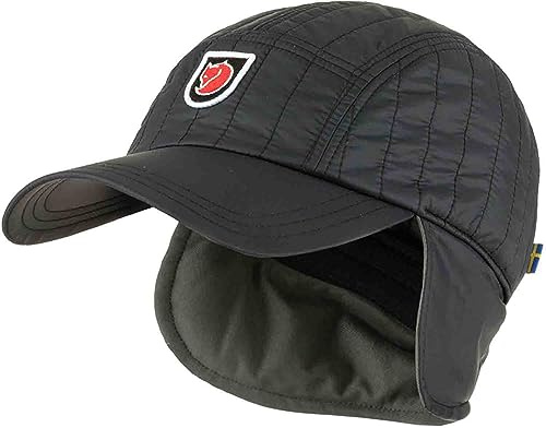 Fjällräven Unisex Expedition Lätt Kappe, Black, L/XL | Recyceltes Polyamid, Fleecefutter, faltbare Ohrenklappen, leicht