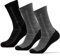 Occulto Herren Merino Wandersocken 3er Pack (Modell: Reinhold) Hellgrau-Anthrazit 43-46