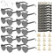 YeahBoom 36 Stück JGA Brille Team Braut Armbänder,Bride to Be Herz Brille Set,12Herz Sonnenbrille+12Bride Tattoo Aufkleber+12Bride Armband,Jungesellinnenabschied Frau Accessoires,JGA Deko Accessoires