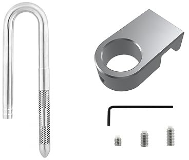 MiOYOOW Aquarium Zufluss Abflussrohr Set,Edelstahl Lilienrohr Mikroporöses Lily Pipe Skimmer mit Rohrfixierer für Süßwasser Meerwasser Aquarien Pflanzentanks (12 mm/16 mm)