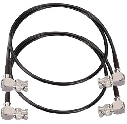 Superbat Cavo BNC 60cm 3G/6G/HD SDI Cavo Belden 1855A Cavo 75ohm BNC Doppio Maschio ad Angolo Retto SDI Cavo Video per 4K Telecamera Broadcast CCTV Convertitore (Doppio Angolo Retto, 2 Pezzi)