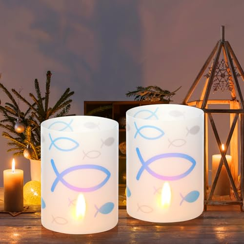 URAQT 12 Windlicht Tischdeko Geburtstag, Karneval Deko Weihnachten Tischdeko Geburtstag für Mann Frau, Innen Outdoor Deko Tisch Geeignet für Party Gartenfeste und Teelichter oder Kerzen(Blau