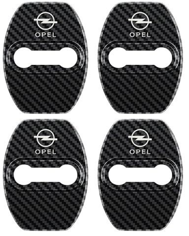 Leenax Enterprises 4 Stück Auto Türschloss Abdeckung,für Opel Insignia Astra Amprea Edelstahl-Verriegelungskappe Schnallenschutz rostfreier Stahl Schutzzubehör,E