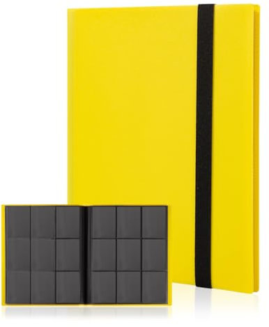 efunkdog album cartas, Álbumes para cartas coleccionables, 360 Tarjetas, 20 Páginas, Carpeta de cartas para TCG (Amarillo)