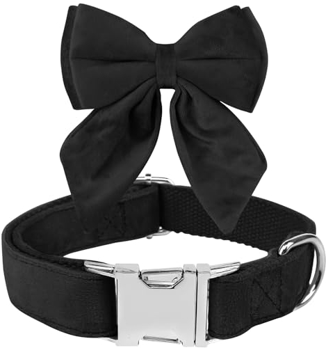 Tie KTWSUEF Hundehalsband Fliege Samtige, Fliege für Hunde, Komfortable Haltbarkeit Halsband Hund, Abnehmbares und verstellbares Fliege Hunde Für Hochzeiten, Geburtstage, Festliche