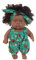 New Born Baby Puppe Schwarze Puppe 12 Zoll Wiedergeborene Babypuppe Afrikanische Puppe Mit Lockigem Haar Reborn Baby Puppenspielzeug Babypuppen Im Kleid für Kinder Mode Spielpuppe Kinder Mädchen