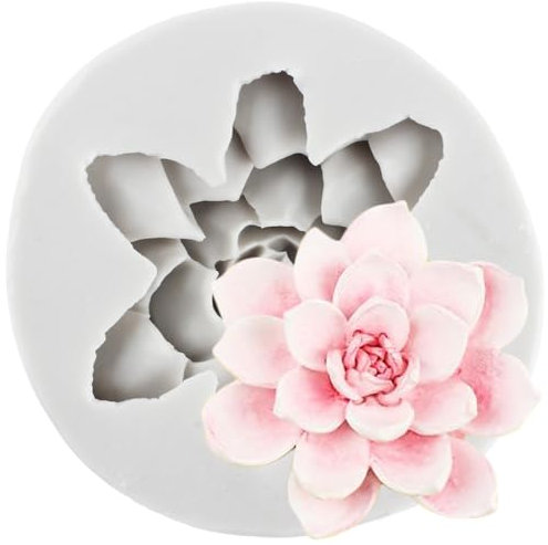 MINFEIDMS Moule en silicone en forme de fleur de lotus pour décoration de gâteau, pâte à sucre en argile polymère