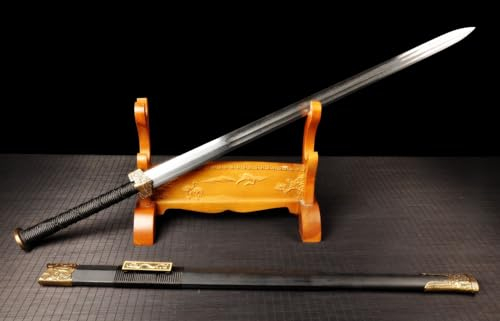 Generisch TEERMA 40 Zoll China Handmade Schwert aus Hohem Mangan Stahl scharfes und echtes Katana China Schwert SL014