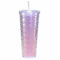VEIYI Trinkbecher 710ml Doppelwandiger Becher Wasserbecher Meerjungfrauen-Waage Kaffeebecher Auslaufsichere Trinkflasche Groß Travel Tumbler mit Strohhalm und Deckel (G)