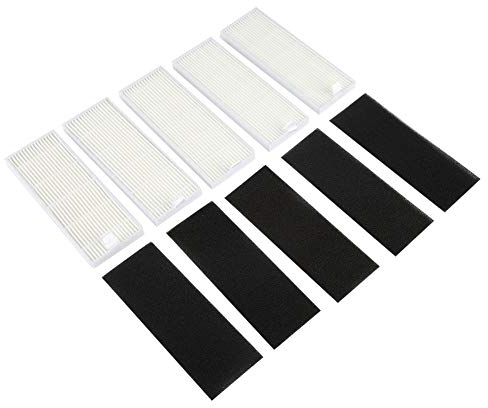 Confezione da 5 filtri HEPA compatibili con Ecovas ilife A4s A6 A40 A8/DN621 X620 Robot aspirapolvere