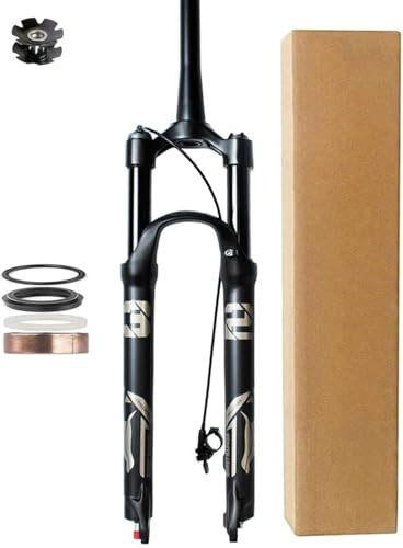 KLYso Ammortizzatori Ad Aria For Bici In Lega Di Magnesio Montagna, Regolazione Del Rimbalzo, Tubo Dritto 1/1-8, Forcella Ammortizzata MTB 140 Mm(Remote lock B,26 inch)