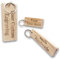 Handmade Personalised Chunky Rustic Oak Wooden Keyring with Bronze Fixings Custom Engraving for Hotel Rooms, Shed, B&B, Offices, Workshop, Cottages, Bar, Business, Studio & Lodges etc (Small)