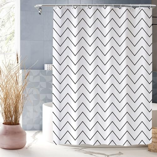 XUEDNGM Rideaux de Douche Anti Moisissure 100 x 150 cm Personnalisable, Séchage Rapide, Lavable, Lesté, avec des Crochets Salle de Bain Rideau de Douche Anti Bactérien, Vague