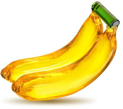 ZEERSHEE Kristall Banane Figur mundgeblasen Glas Banane Ornamente Kristall Obst Kunst Sammlung Simulierte Obst Dekoration Geeignet für Küche Wohnzimmer Arbeitszimmer