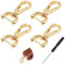 4pcs D Rings for Bags Snap Hook Swivel Clasp with 1pcs Small Screwdrivers Detachable Replacement Metal Lobster Claw Rotary Snap Ring DIY Accessories Purse Crossbody Leather Handbags(Gold)
