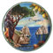 Piatto con Veduta di Capri in Ceramica Fatto a Mano (Verde)
