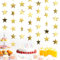 5 Stück Sternen Girlande Gold,Papiergirlande Mit Goldenem Reflective,Sternengirlande,Papiergirlande Mit Reflective,hängende Sterngirlandendekoration (Silber) (gold-5pcs)