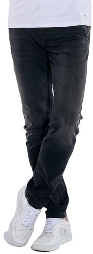 emilio adani Herren Jeans in Chinoform, Schwarz