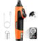 Casfuy Smart 6-Speed Dog Nail Grinder - 50% More Power Pet Nail Grinder with 2 LED Lights Quiet Rechargeable Electric Dog Nail Trimmers File Toenail Grinder for Large Medium Small Dogs & Cats(Orange)
