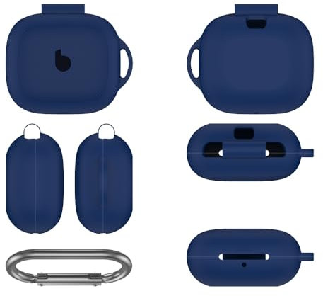 Silicone Case for Beats Powerbeats Pro 2 Sports Headphones,Silicone Protective Cover with Hook,Soft Resistant Shockproof Headphones Protective Case (Blue)