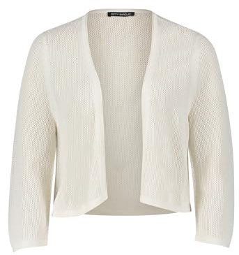 Betty Barclay Damen Sommer-Strickjacke mit 3/4 Arm 38, Rohweiß