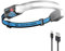 Smiling Shark Lámpara Frontal, Headlamp Recargable 2400mAh Ultra Luminosa con Luz Blanca & 2 Luces Spot Rotativas de 270°, Linterna Cabeza con Sensor de Movimiento para Senderismo Camping Reparaciones