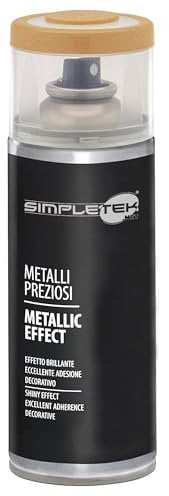 SIMPLETEK - Bote en spray V400MET.6 Bronce Oro Ducato Pintura efecto metalizado 400 ml Esmalte brillante espejo metales preciosos hierro (1 unidad)
