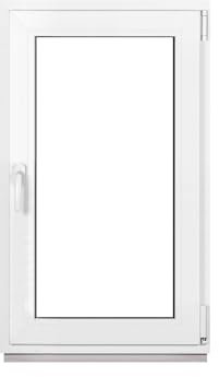 Framex Ventana de plástico blanco ancho x alto 80 x 50 cm (800 x 500 mm) 3 compartimentos (32 mm) giratorio basculante DIN izquierda – Premium – Todos los tamaños
