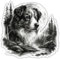 Samunshi® Australian Shepherd im Wald Aufkleber Autoaufkleber für Motorrad Fahrrad Roller oder Auto Wohnmobil SUV Geländewagen Hunde Sticker Dog Dogo 10x10cm
